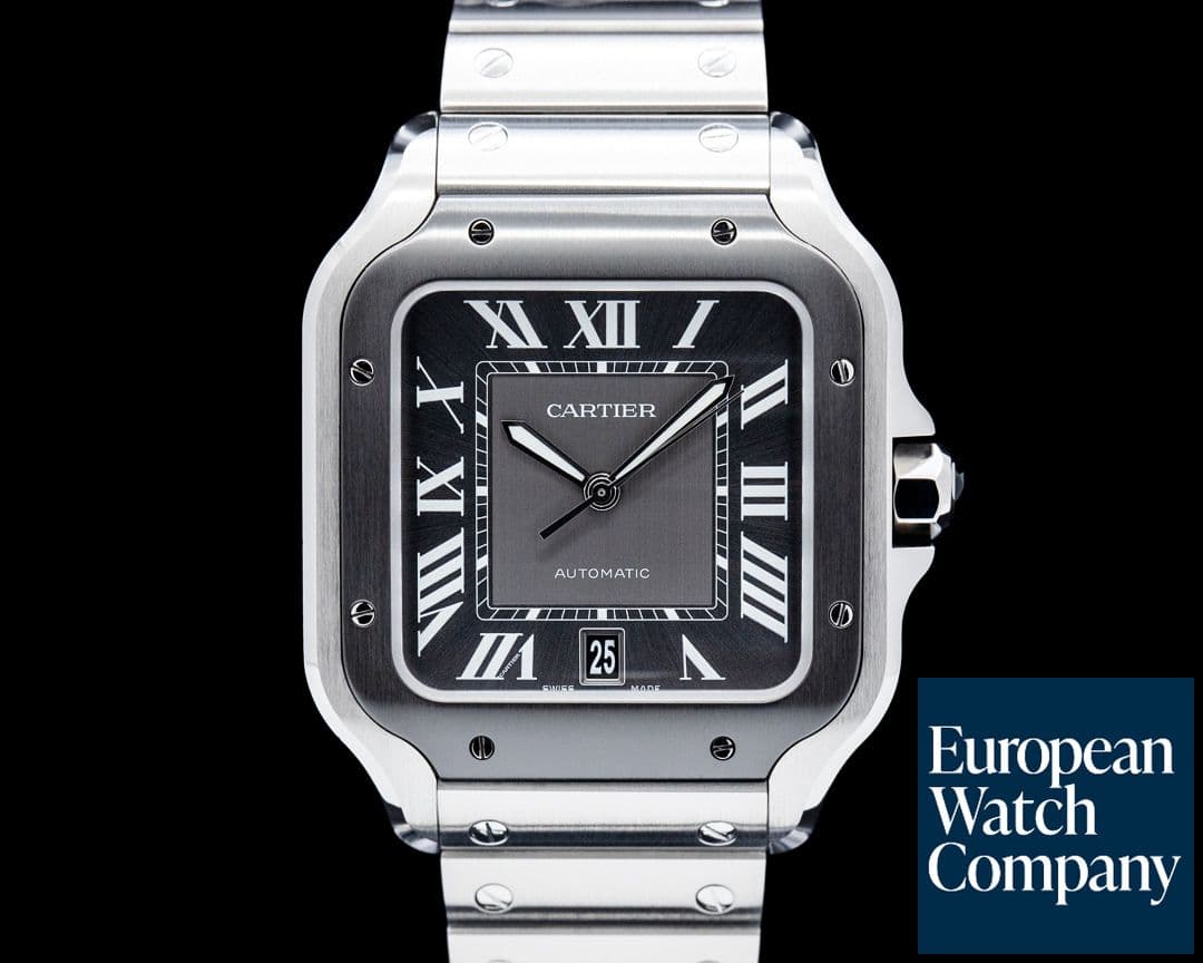 Image of Cartier WSSA0037 Santos de Cartier SS Gray Dial
