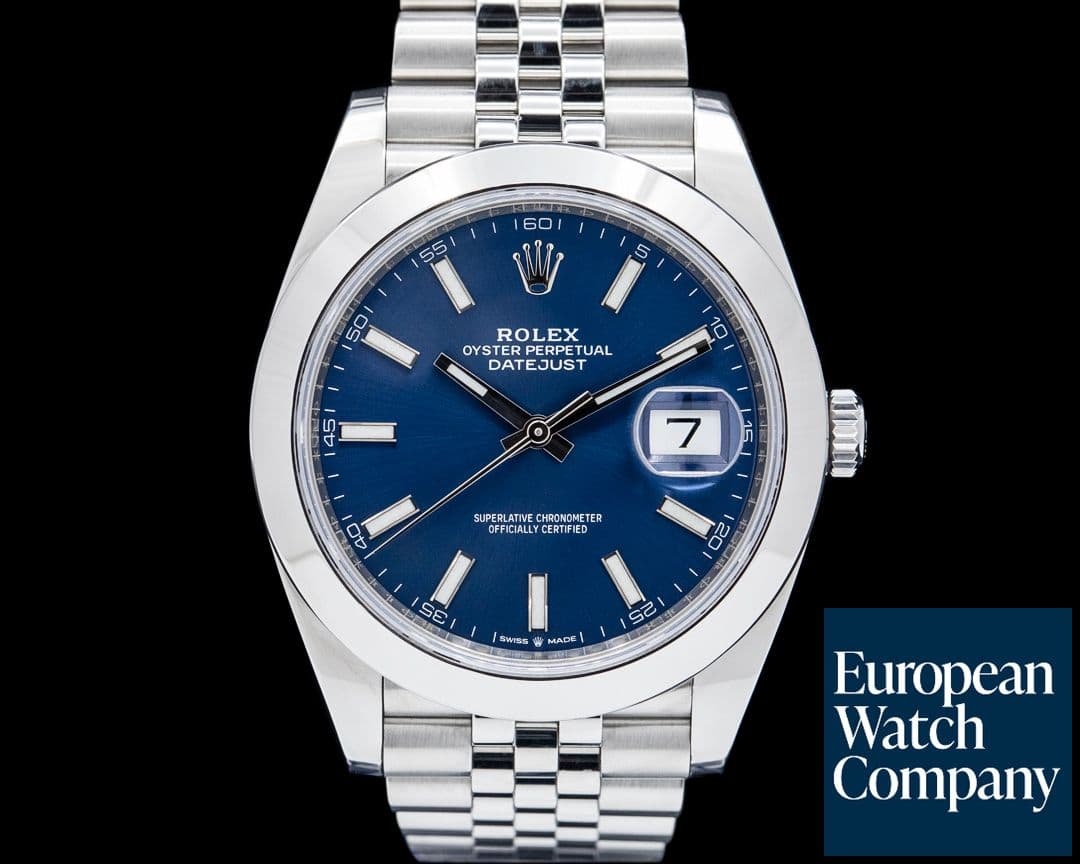 Image of Rolex 126300 Datejust 41MM Jubilee SS Blue Dial