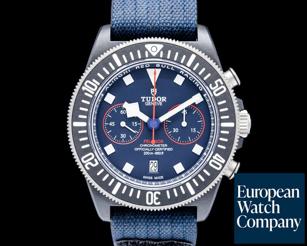 Image of Tudor 25807KN Pelagos FXD Chronograph "Alinghi Red Bull Racing" Blue Dial