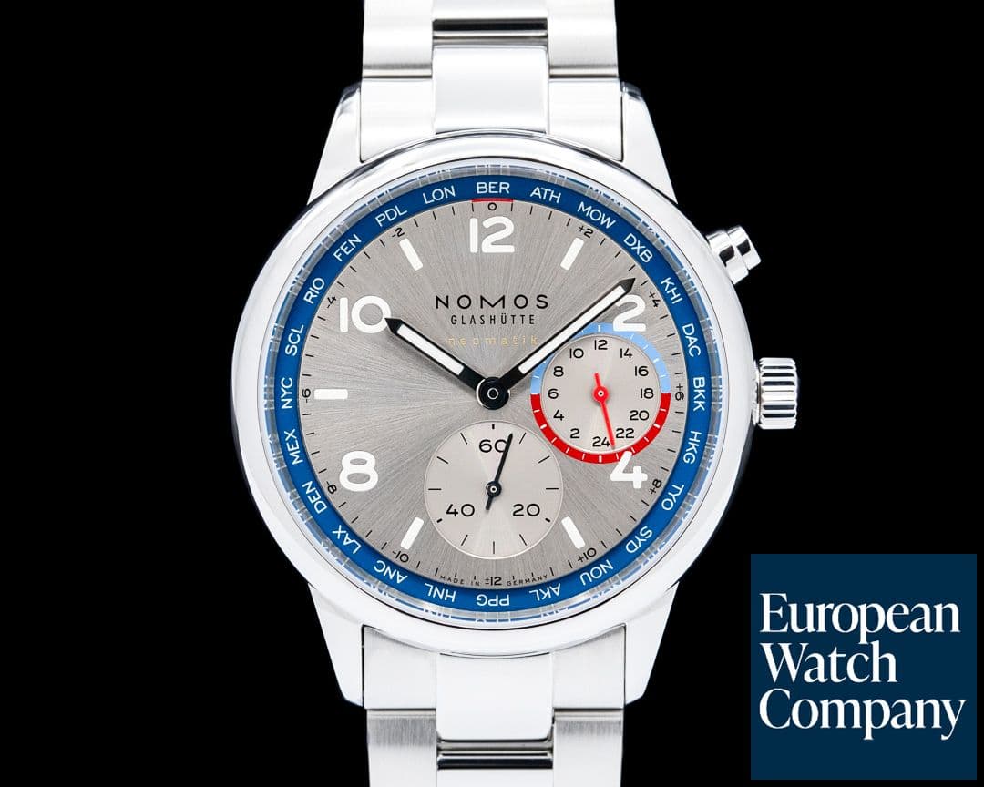 Image of Nomos 791 Club Sport Neomatik Worldtimer SS Silver Dial 2025