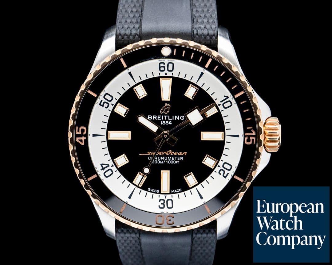 Image of Breitling Superocean Automatic 42 SS / 18K RG Black Dial
