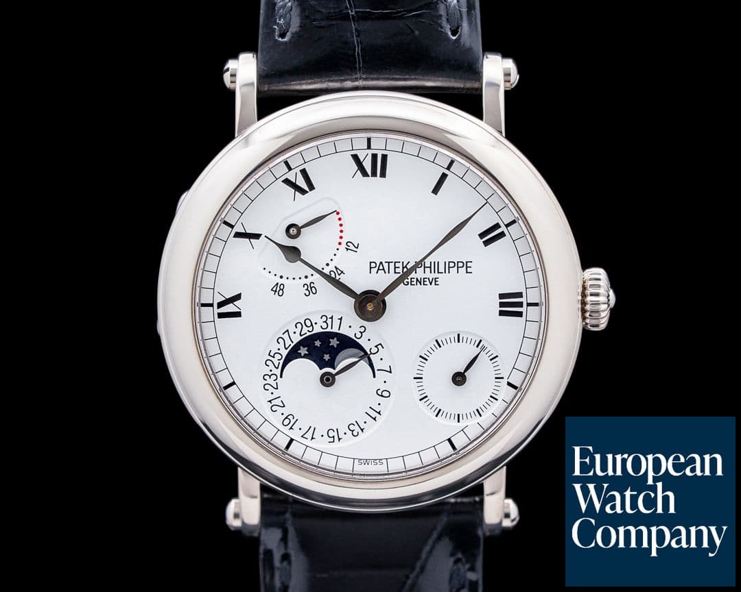 Image of Patek Philippe 5054G Complicated Officers Case 18K White Gold White Dial
