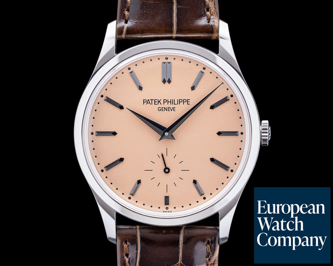 Image of Patek Philippe 6196P Calatrava Platinum Salmon Dial 2026 UNWORN
