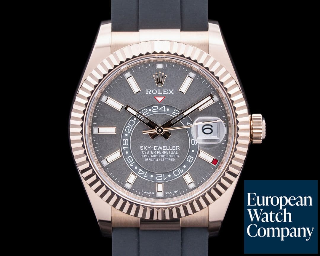 Image of Rolex 336235 Sky Dweller 18K Rose Gold Slate Dial