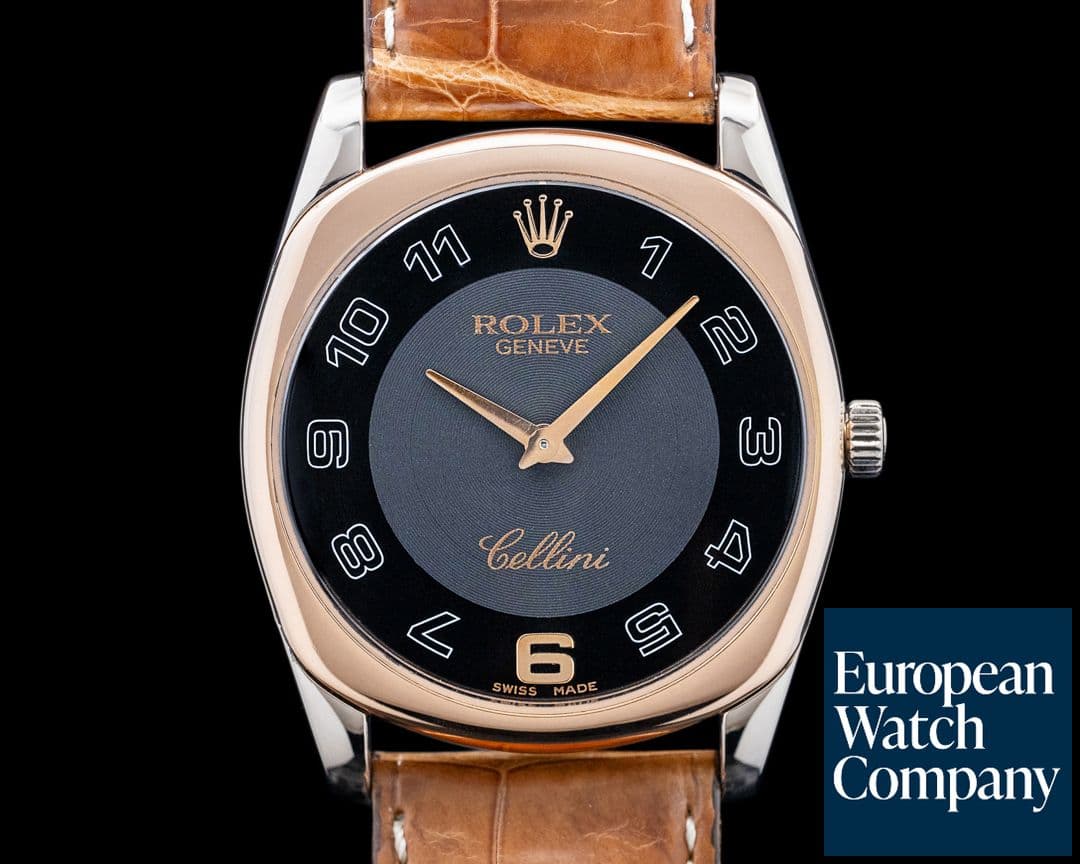 Image of Rolex 4233/9BIC Cellini Danaos 18K WG / 18K RG Black Arabic Dial