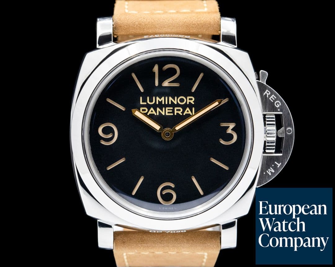 Image of Panerai PAM00372 Luminor 1950 Manual Wind SS Black Dial