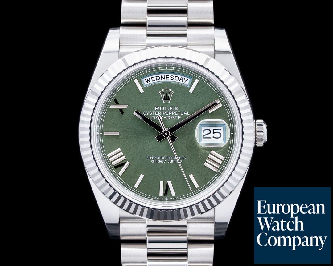 Image of Rolex 228236 Day-Date 40MM Platinum Green Roman Dial Roman 2025
