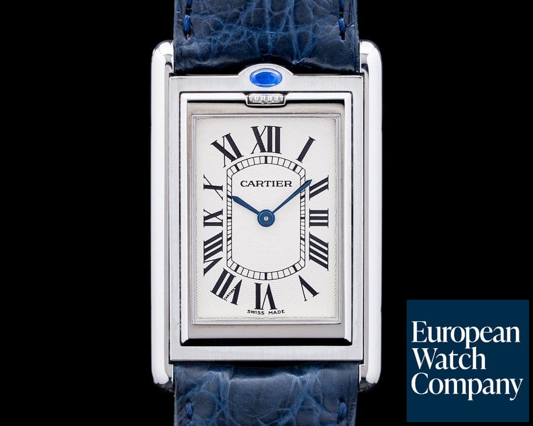 Image of Cartier 2390 Tank Basculante SS Silver Dial