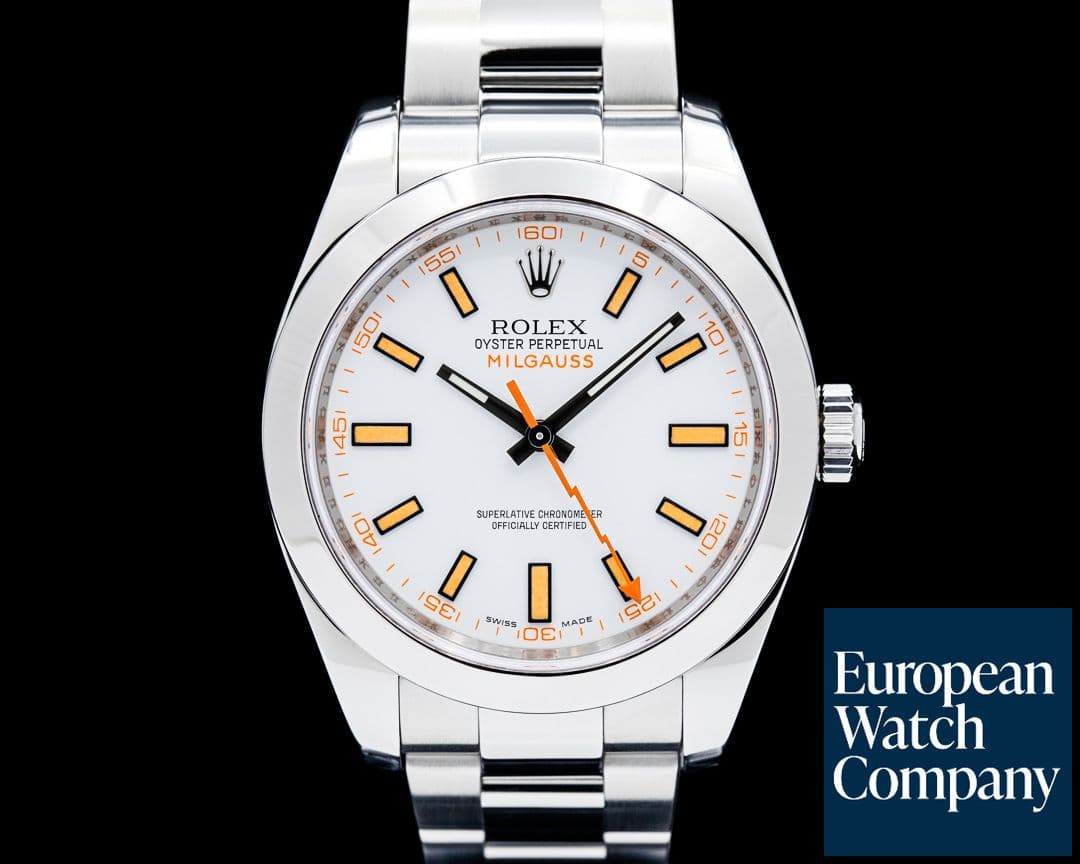 Image of Rolex 116400 Milgauss SS White Dial