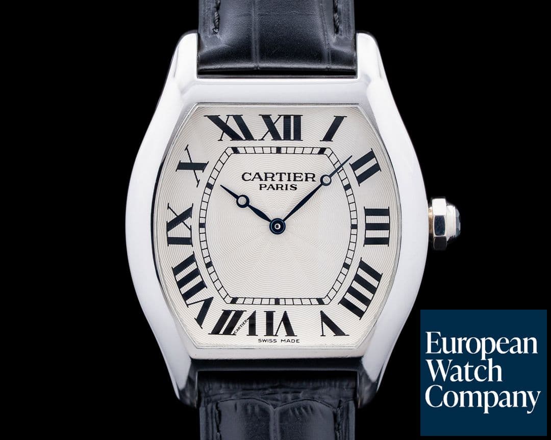Image of Cartier 2764 Tortue XL Collection Prive CPCP Platinum Silver Dial