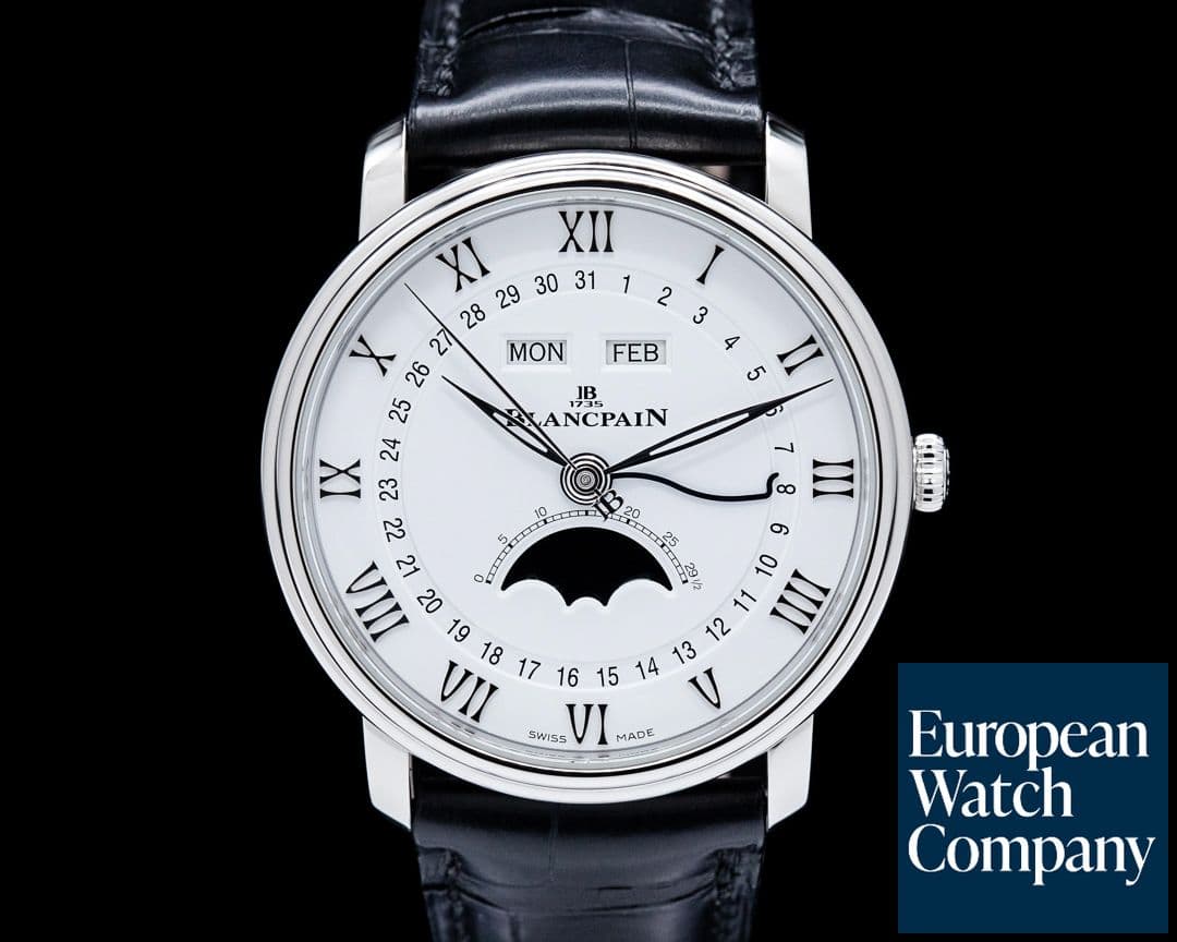 Image of Blancpain 6654 Villeret Complete Calendar SS White Dial 2025