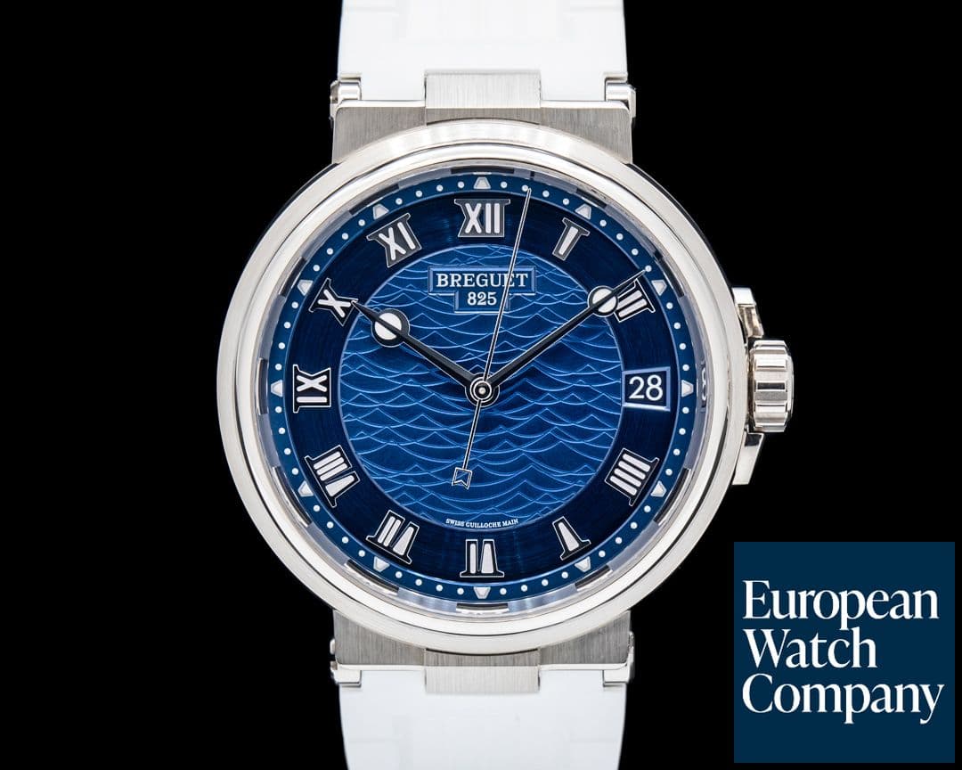Image of Breguet 5517BB Marine 18K White Gold Blue Dial