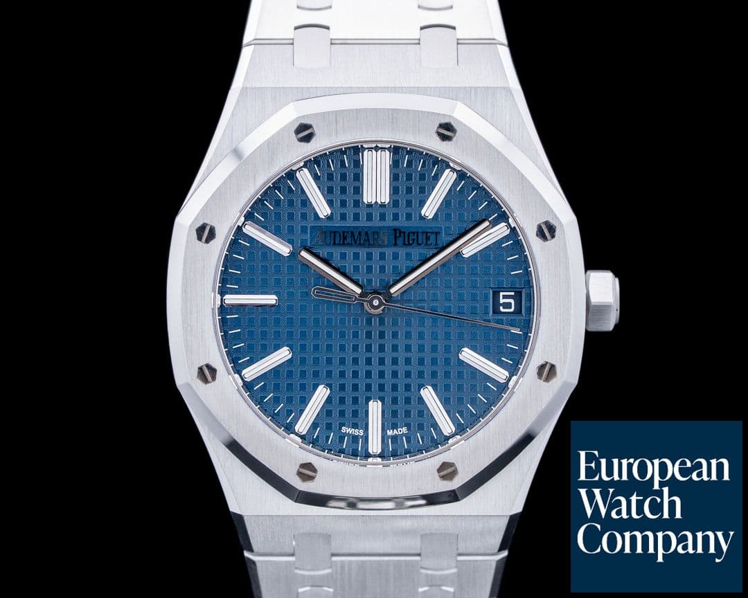 Image of Audemars Piguet 15510ST Royal Oak "50th Anniversary" SS Blue Dial