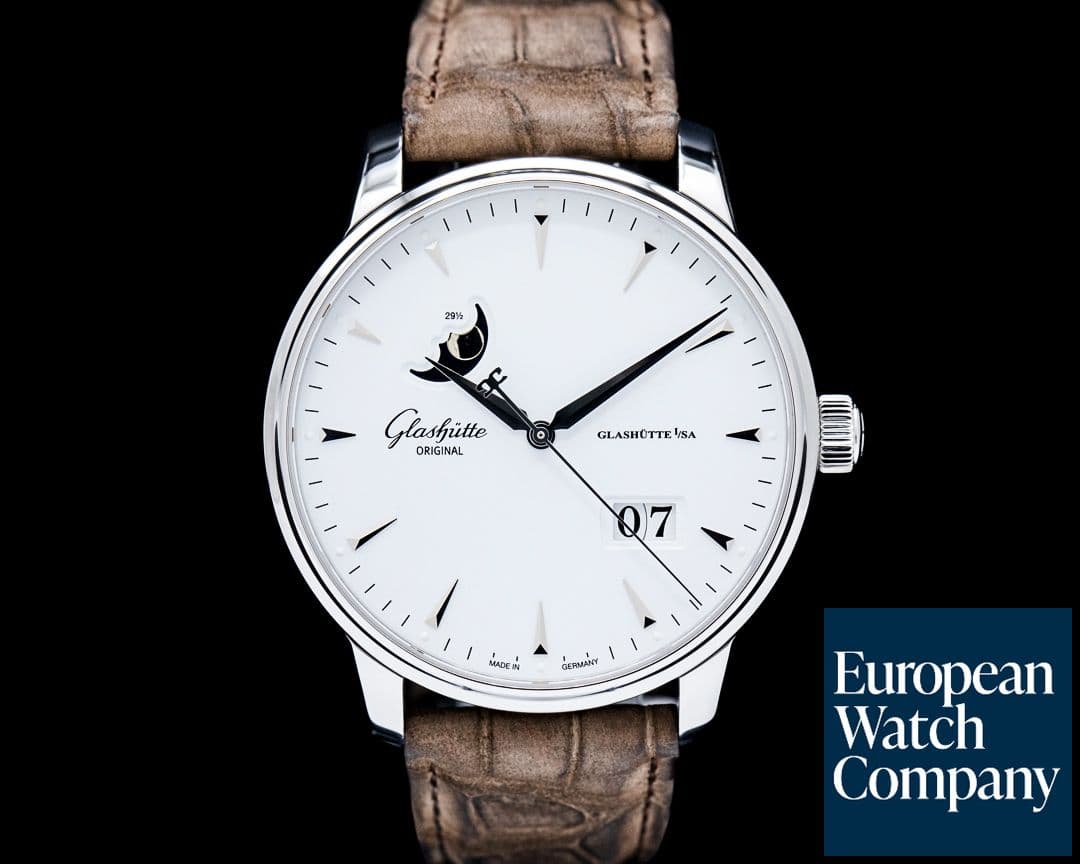 Image of Glashutte Original Senator Excellence Panorama Date Moon Phase SS White Dial 2026