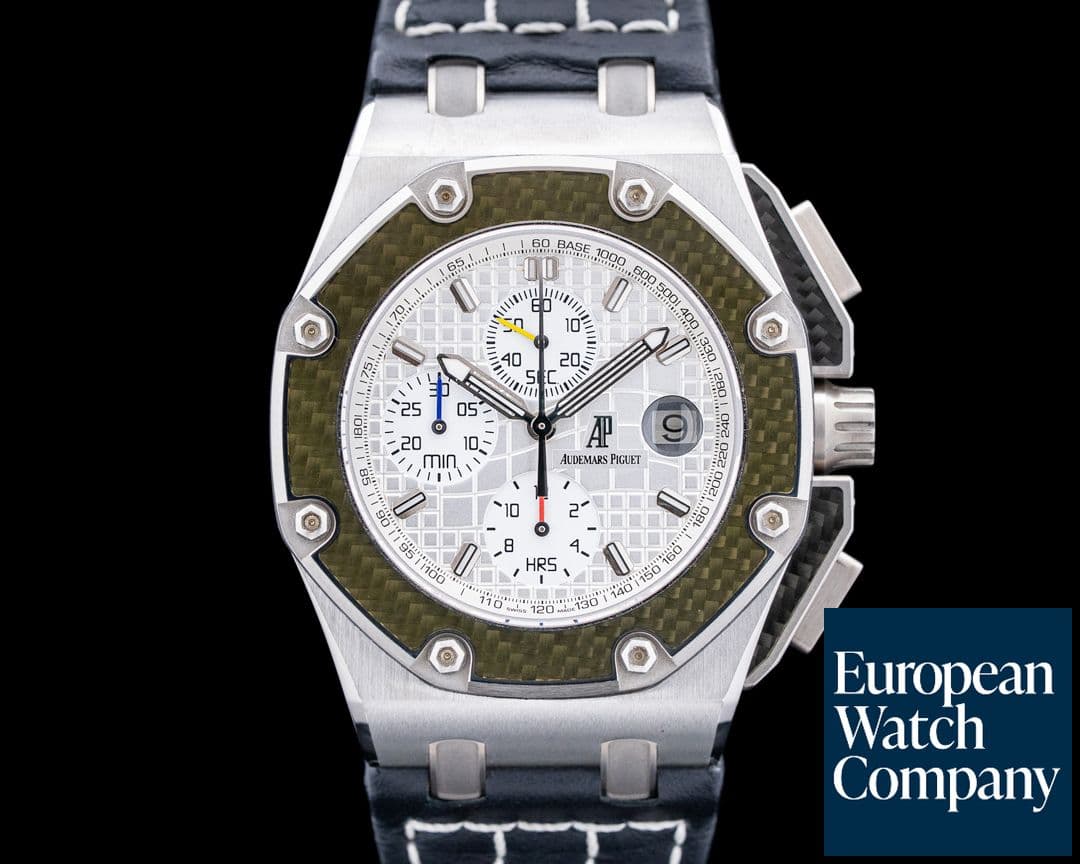 Image of Audemars Piguet Royal Oak Offshore "Juan Pablo Montoya" Titanium Silver Dial LIMITED