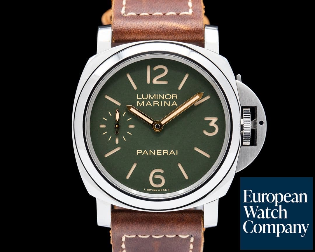 Image of Panerai PAM00911 Luminor Marina 8 Days SS Green Dial LIMITED