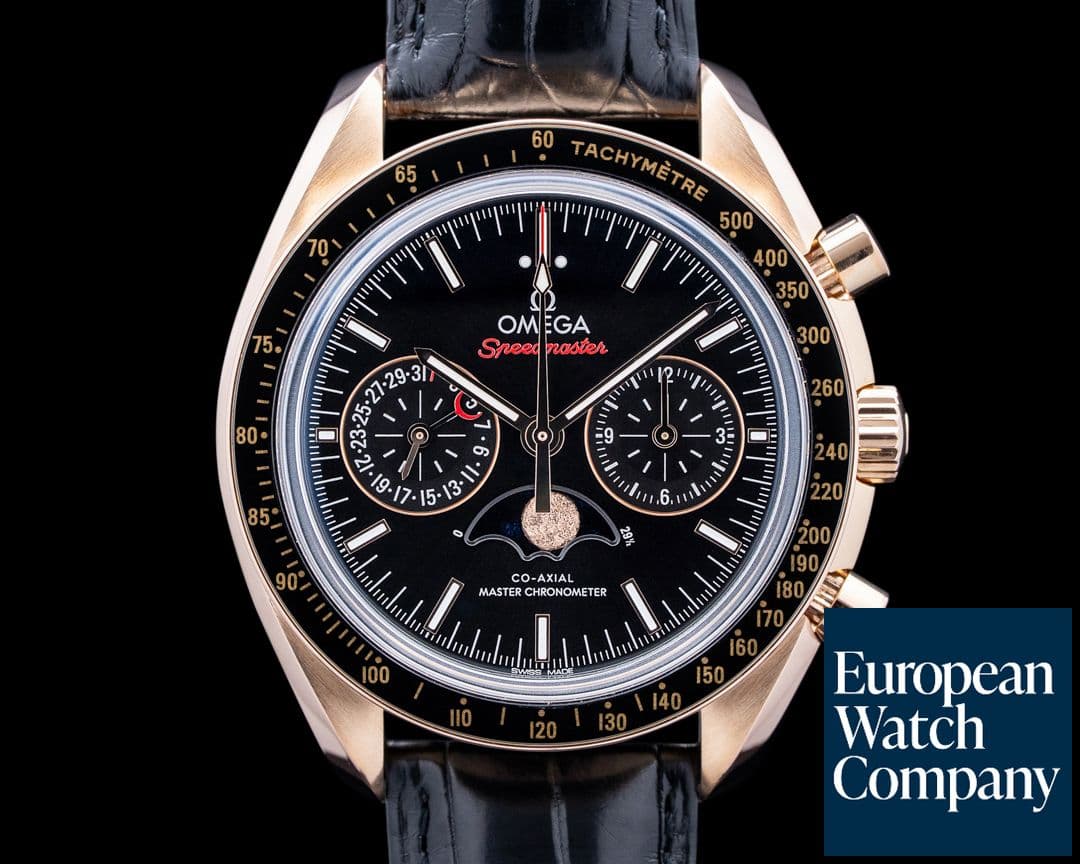 Image of Omega Speedmaster Moonphase 18K Rose Gold Black Dial 2025