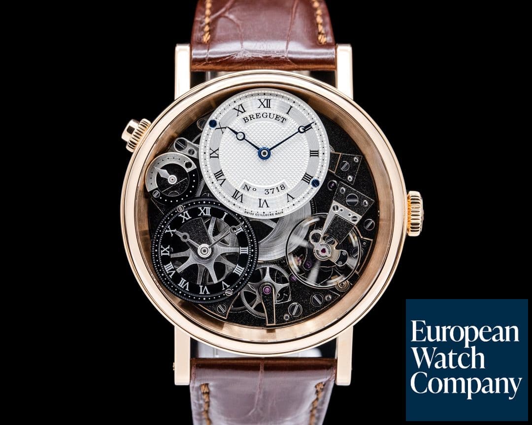 Image of Breguet 7067BR Tradition GMT 18K Rose Gold Silver Dial