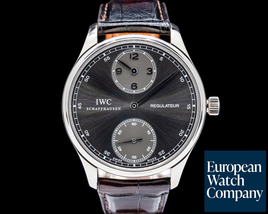 Image of IWC IW544404 Portuguese Regulateur 18K White Gold Gray Dial