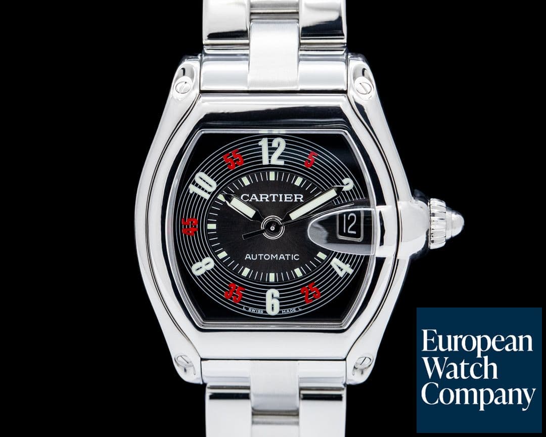 Image of Cartier W62002V3 Roadster SS Black Las Vegas Roulette Dial