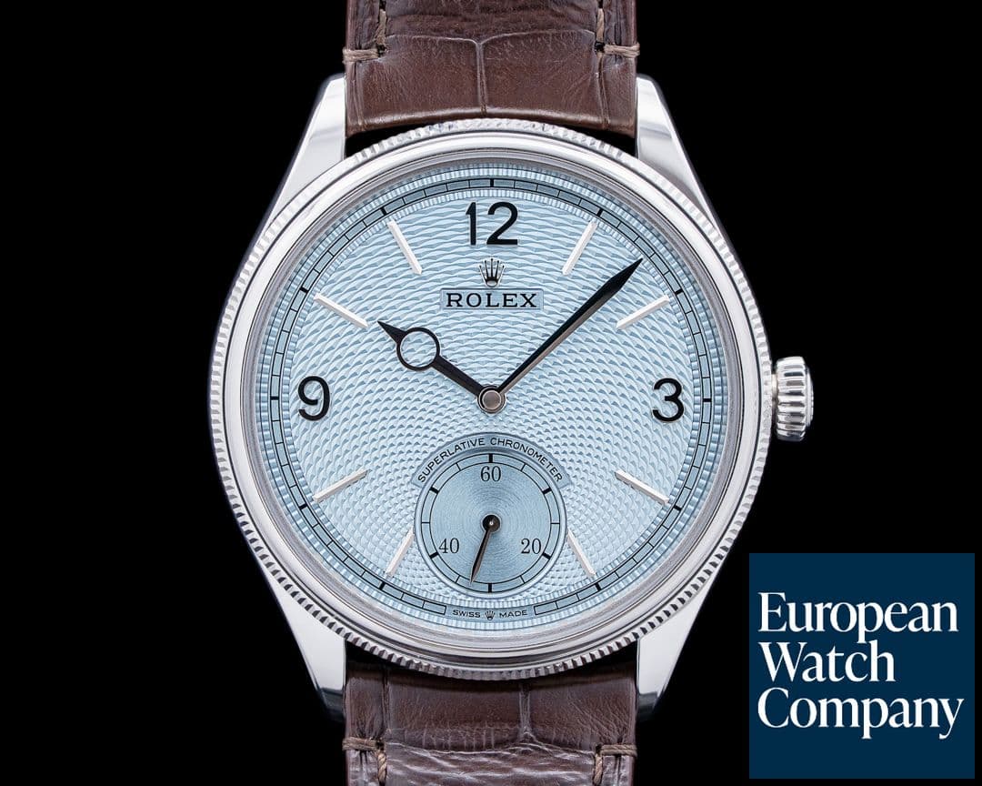 Image of Rolex 52506 1908 Platinum Ice Blue Guilloche Dial 2025