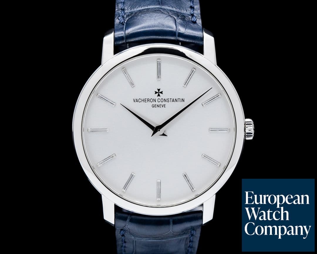 Image of Vacheron Constantin 43076/000P Traditionnelle Platinum Diamond Indices Silver Opaline Dial