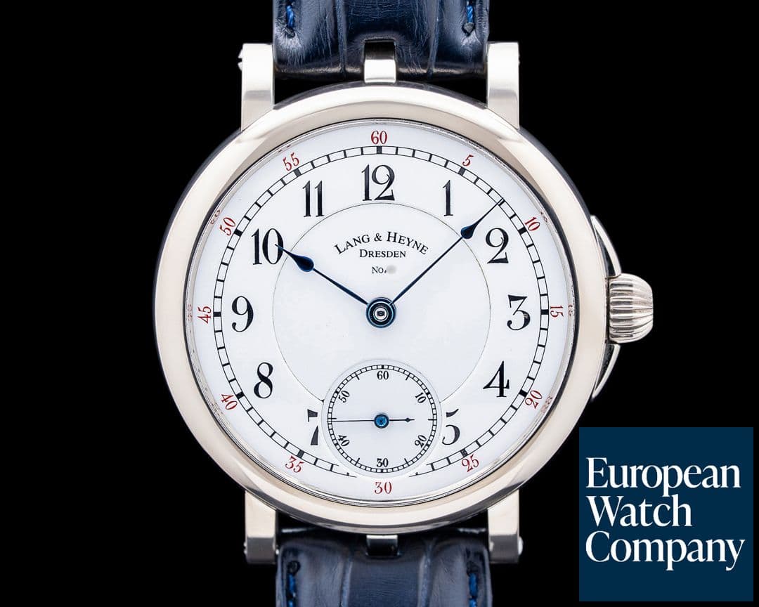Image of Lang & Heyne Friedrich August I 18K White Gold White Enamel Dial