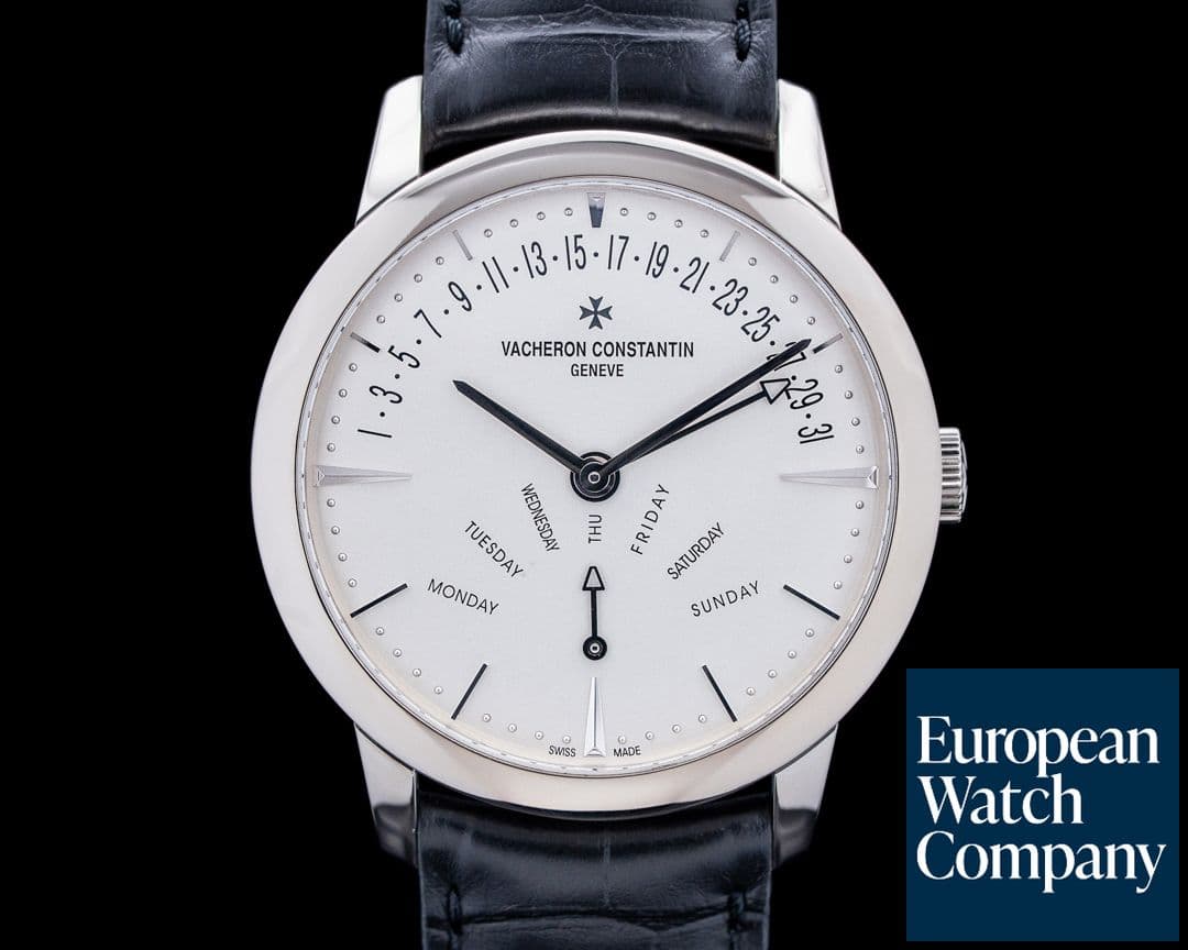 Image of Vacheron Constantin 86020 Patrimony Retrograde Day-Date 18K White Gold Silver Dial