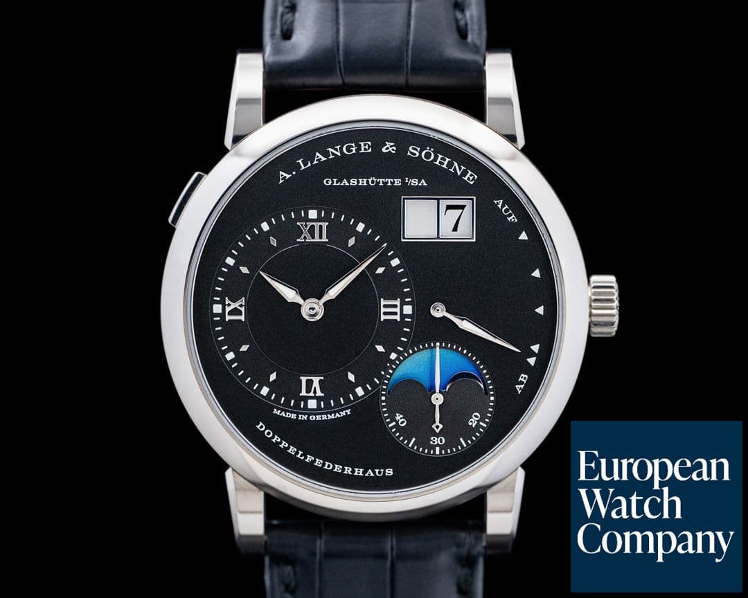 Image of A. Lange & Söhne 192.029 Lange 1 Moon Phase 18K White Gold Black Dial