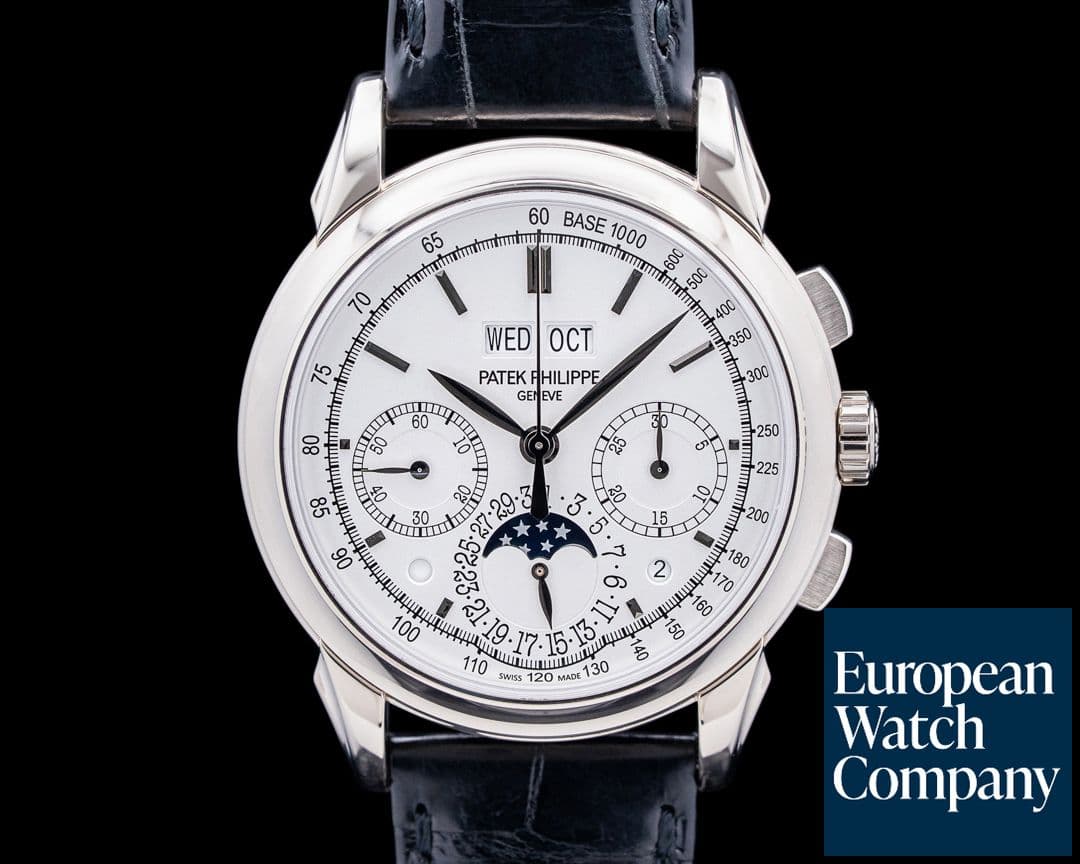 Image of Patek Philippe 5270G Perpetual Calendar Chronograph 18K White Gold Silver Dial