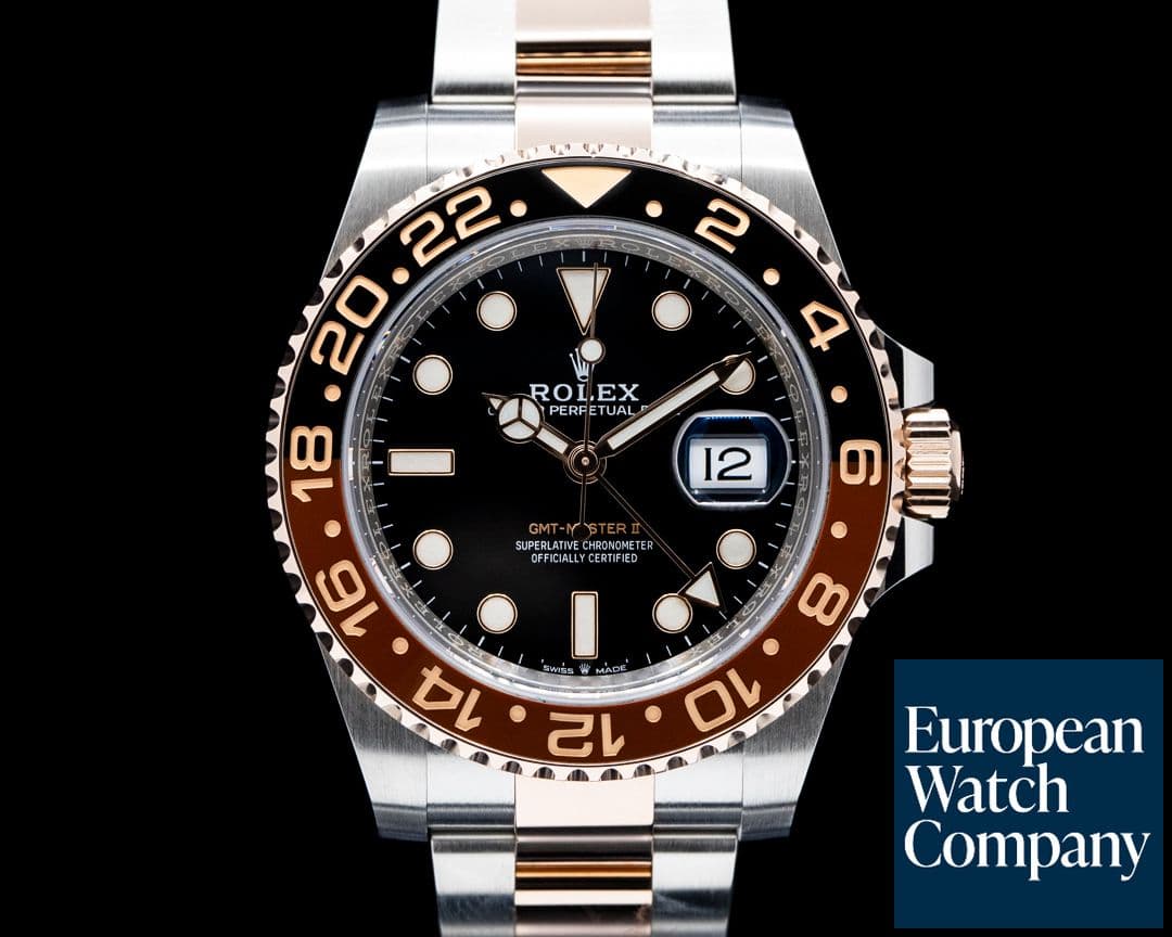 Image of Rolex 126711CHNR GMT-Master II "Root Beer" 18K Everose Gold / SS Black Dial