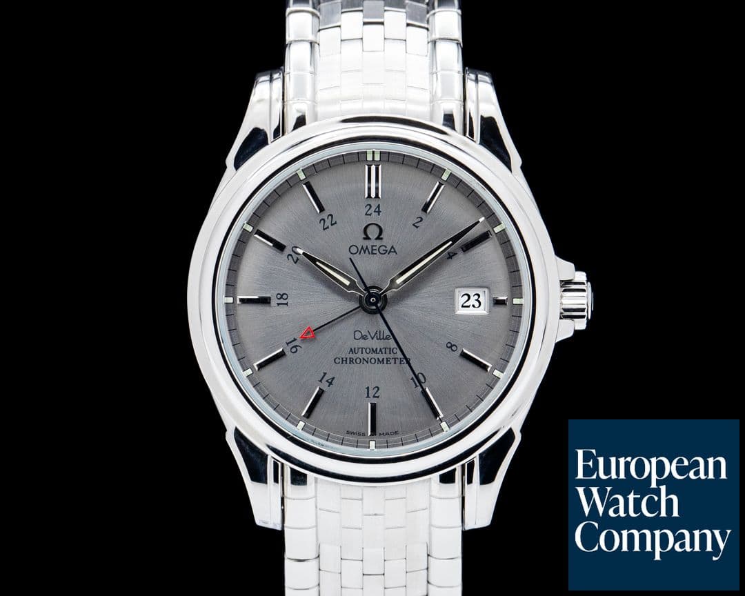 Image of Omega 4533.40.00 De Ville Co-Axial GMT SS Gray Dial
