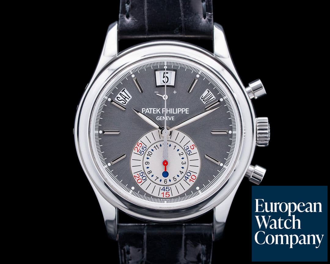 Image of Patek Philippe 5960P Annual Calendar Chronograph Platinum Gray Dial