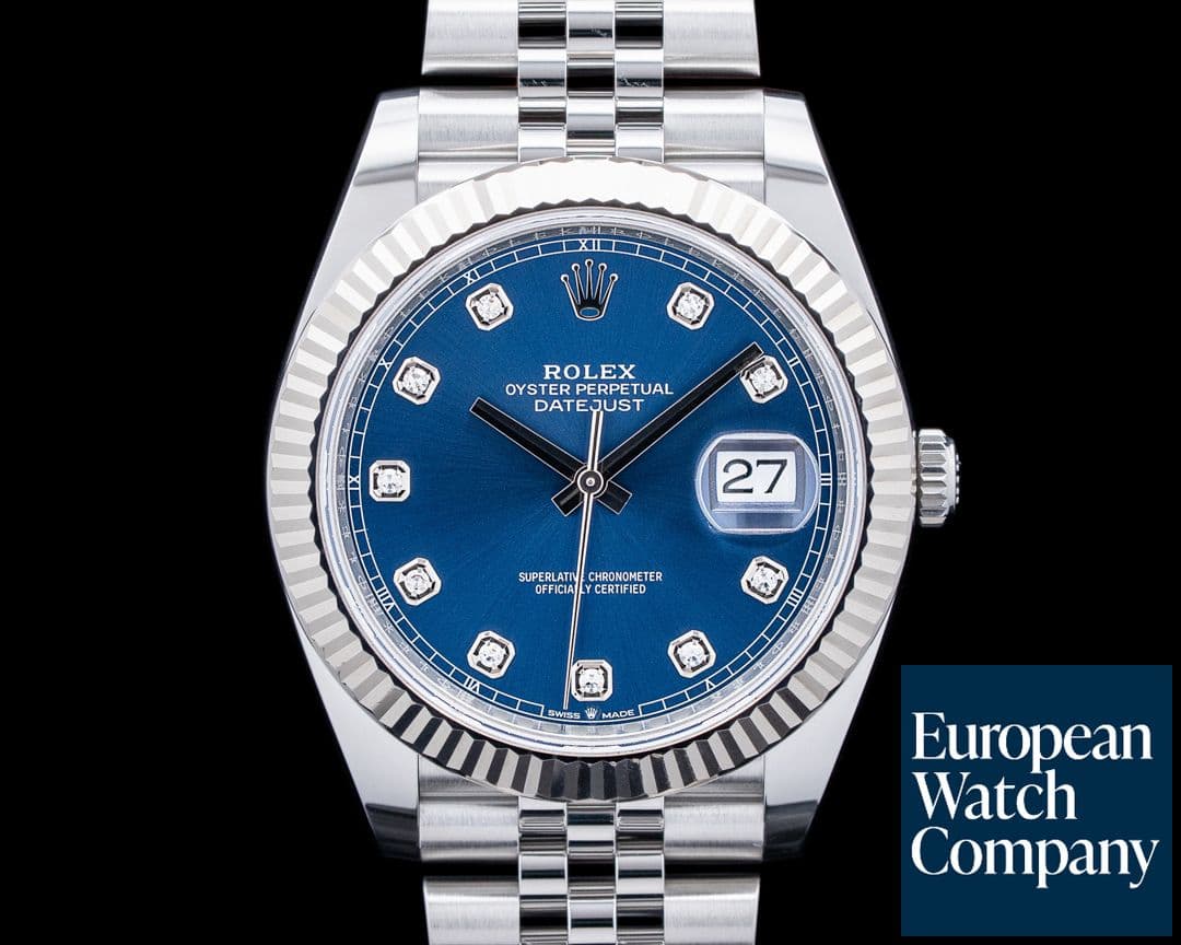 Image of Rolex 126334 Datejust 41MM Jubilee SS Blue Diamonds Dial