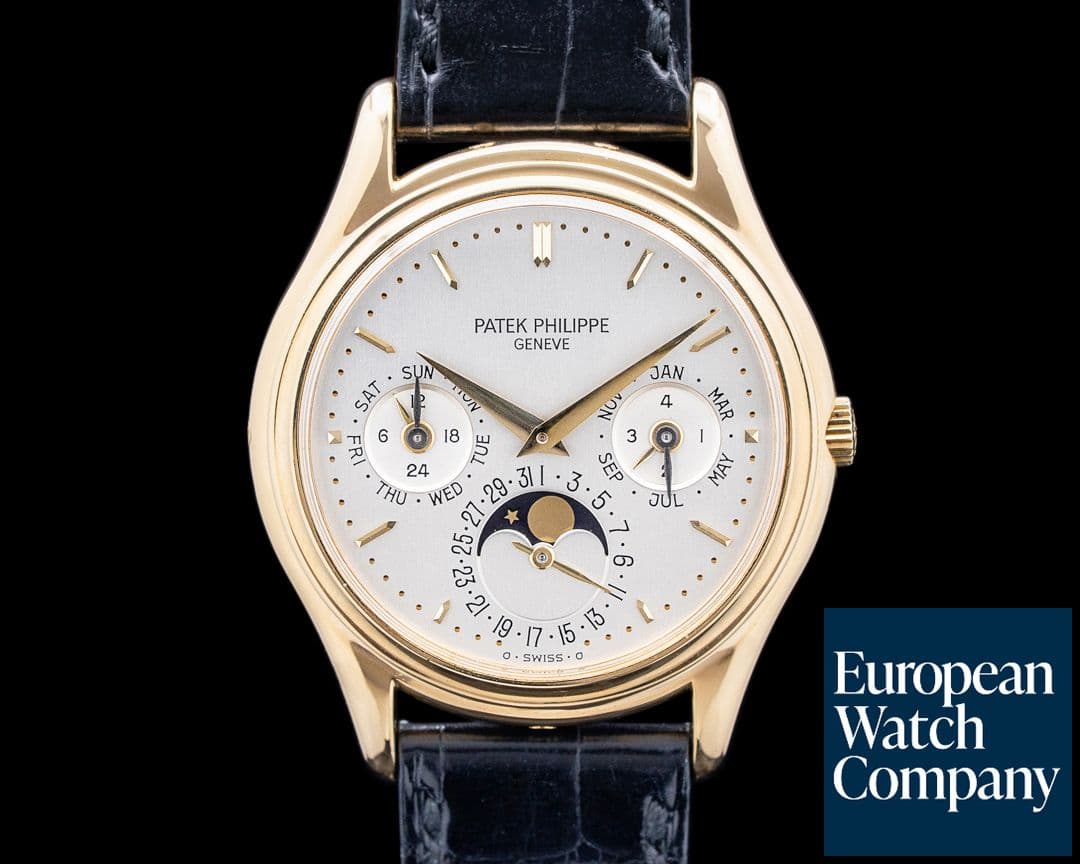Image of Patek Philippe 3940J Perpetual Calendar 18K Yellow Gold Silver Dial FIRST SERIES