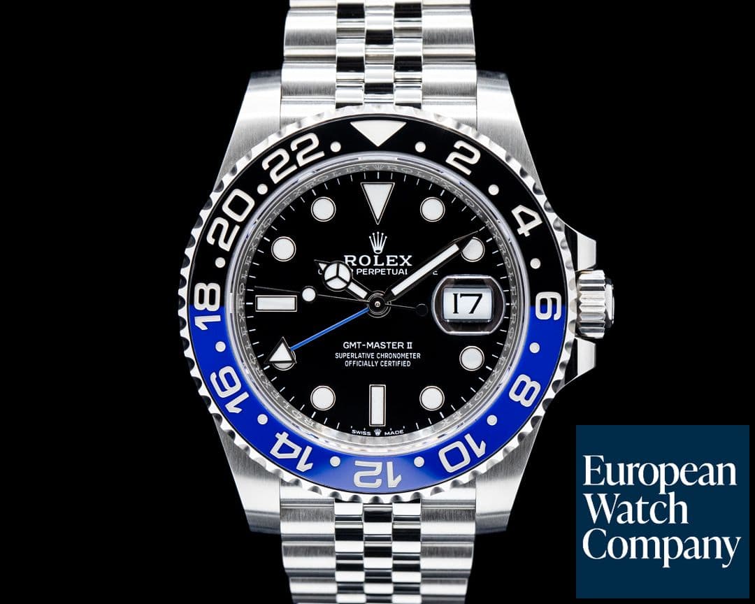 Image of Rolex 126710BLNR GMT-Master II "Batgirl" Jubilee SS Black Dial