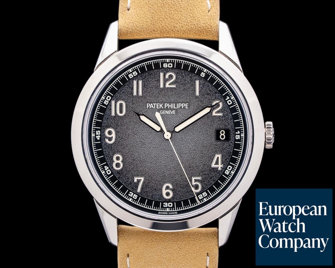 Image of Patek Philippe 5226G Calatrava 18K White Gold Charcoal Gray Textured Dial