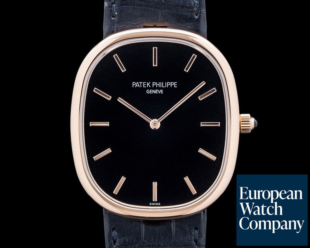 Image of Patek Philippe 5738R-001 Golden Ellipse 18K Rose Gold Black Dial