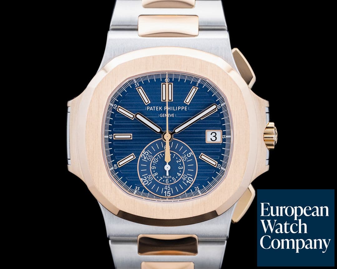Image of Patek Philippe 5980/1AR Nautilus SS / 18K RG Blue Dial