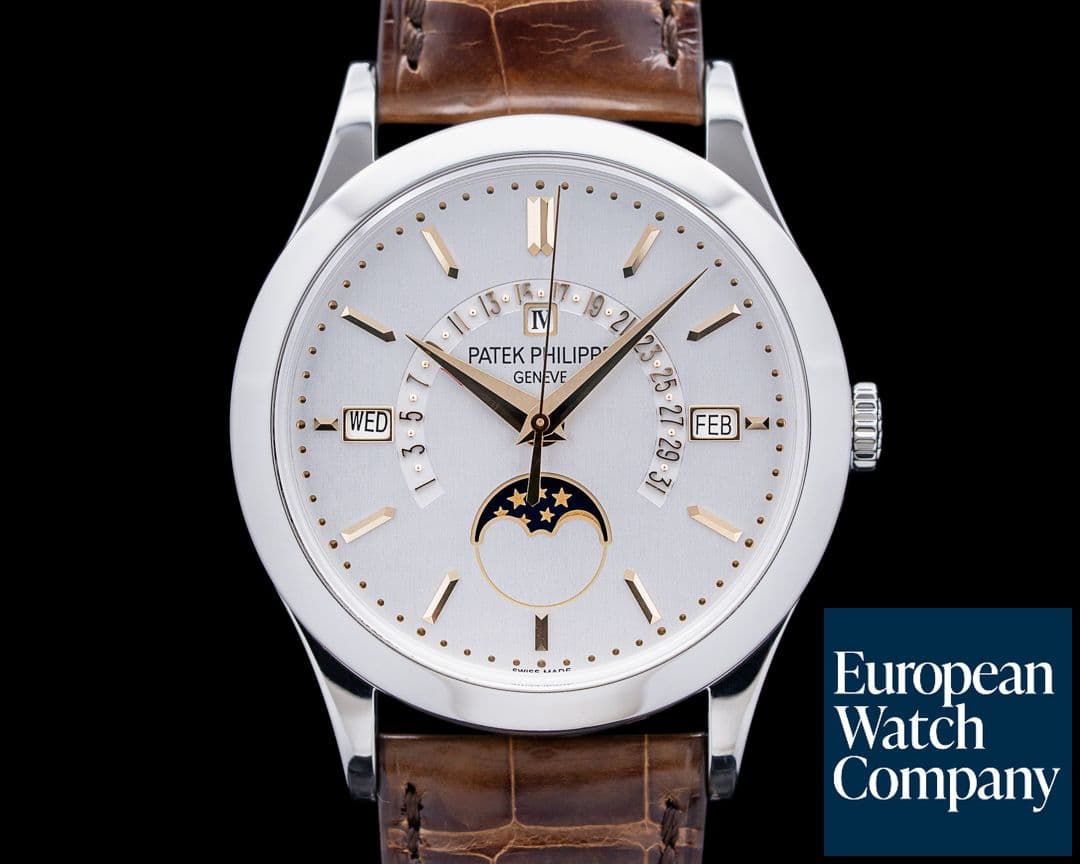 Image of Patek Philippe 5496P Perpetual Calendar Retrograde Date Platinum Silver Dial