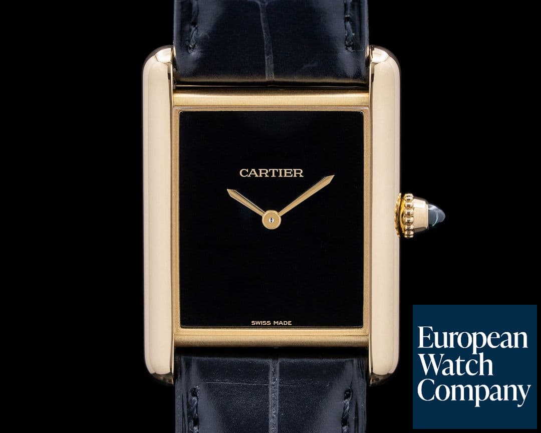 Image of Cartier WGTA0091 Tank Louis Cartier 18K Yellow Gold Black Dial