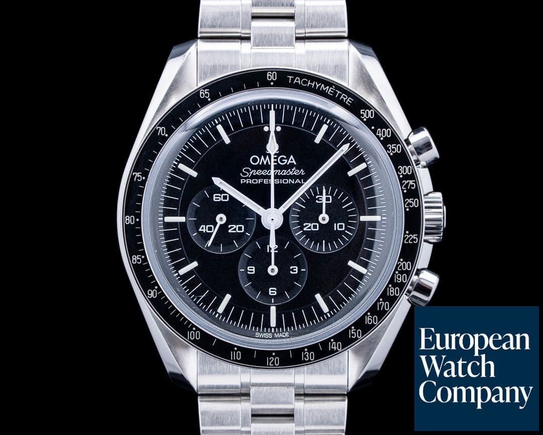 Image of Omega Speedmaster Professional Moonwatch Hesalite SS Black Dial