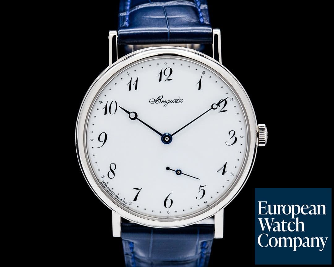 Image of Breguet 7147BB Classique 18K White Gold Grand Feu Enamel White Dial