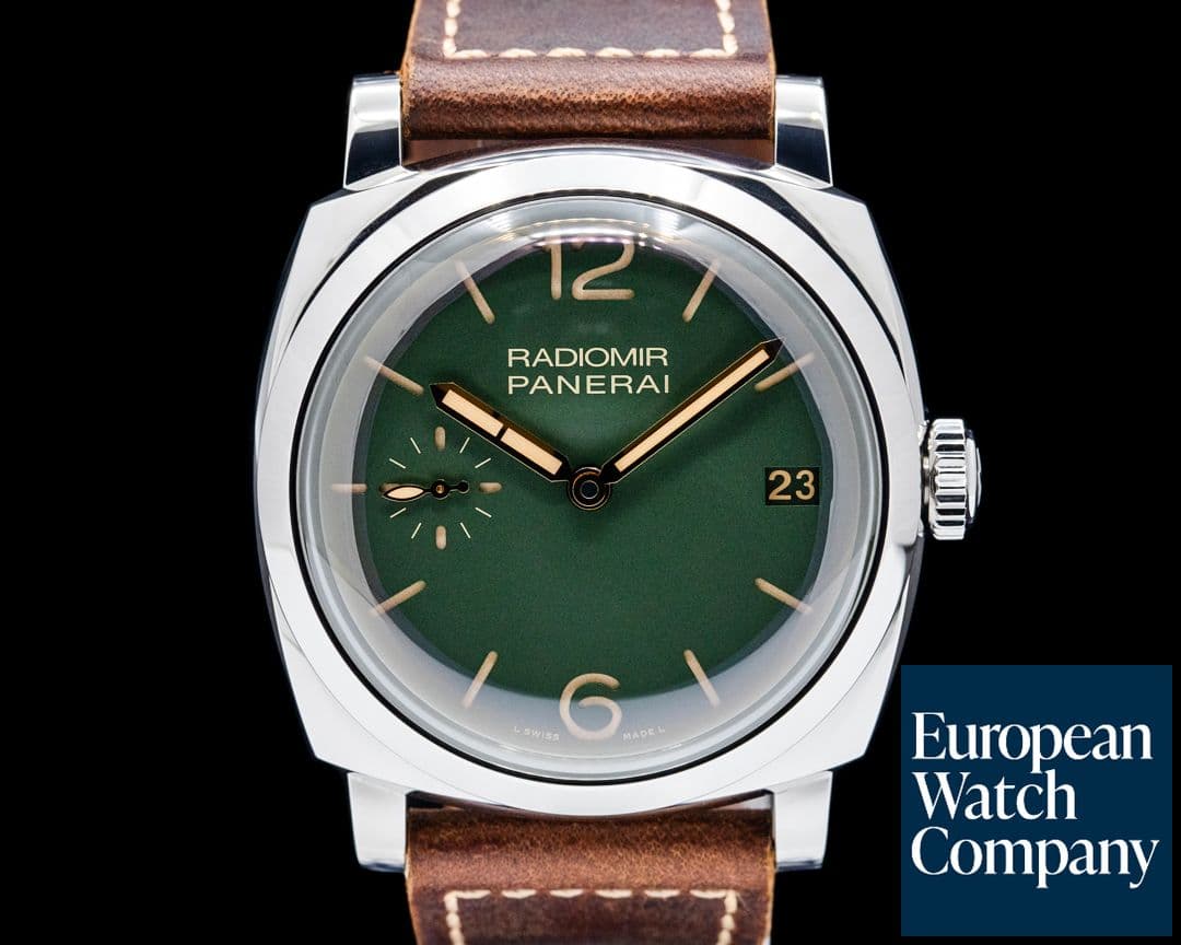 Image of Panerai PAM00736 Radiomir 1940 3 Days Acciaio SS Green Dial LIMITED