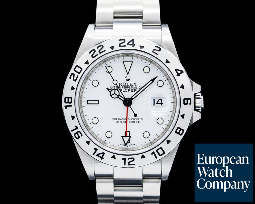 Image of Rolex 16570 Explorer II SS White Dial