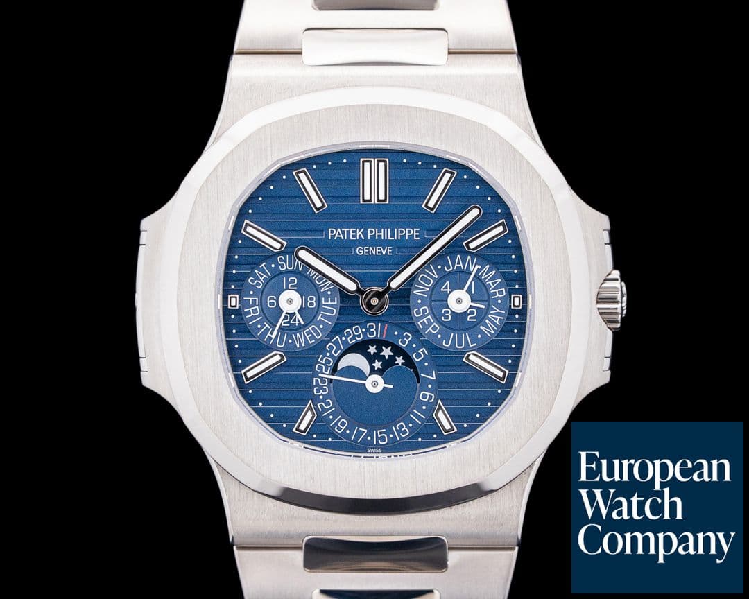 Image of Patek Philippe 5740/1G Nautilus Perpetual Calendar 18K White Gold Blue Dial