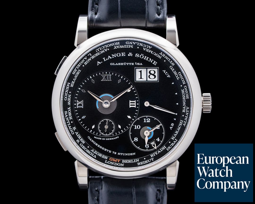 Image of A. Lange & Söhne 136.029 Lange 1 Time Zone 18K White Gold Black Dial