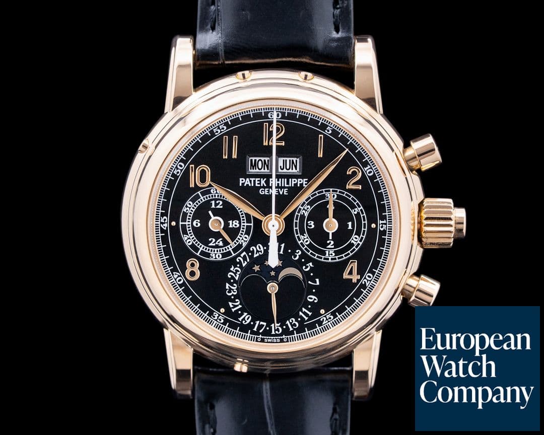 Image of Patek Philippe 5004R Black Dial Perpetual Calendar Split Chronograph 18K Rose Gold