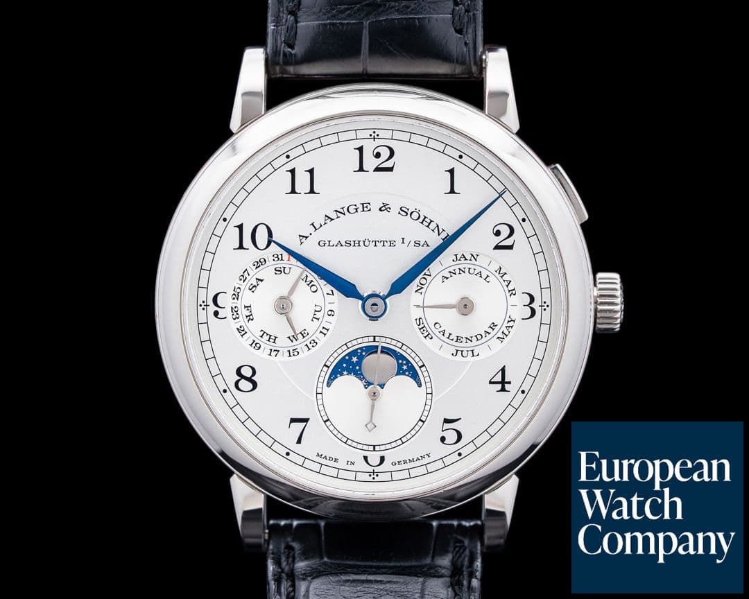 Image of A. Lange & Söhne 238.026 1815 Annual Calendar 18K White Gold Silver Dial