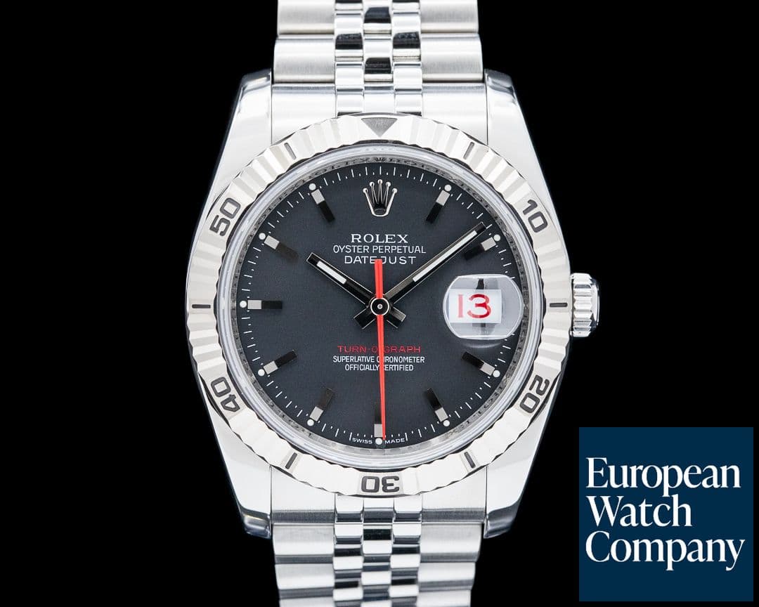 Image of Rolex 116264 Datejust Turn-O-Graph "Thunderbird" SS Black Dial